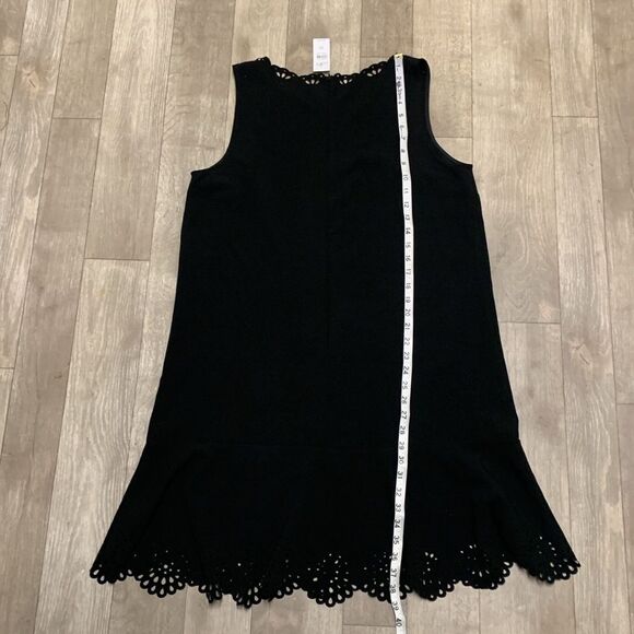 NWT Loft  Minimalist Scallop Sleeveless Flare Goth Dark Little Black Dress‎ - Picture 10 of 10